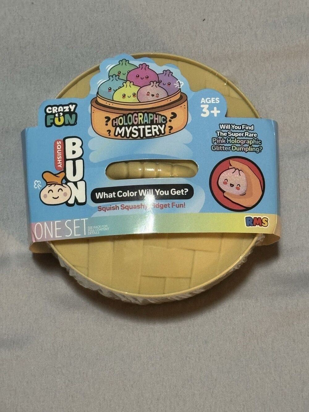 Holographic Mystery Dumpling pink Crazy Fun Squishy Bun Viral TIKTOK
